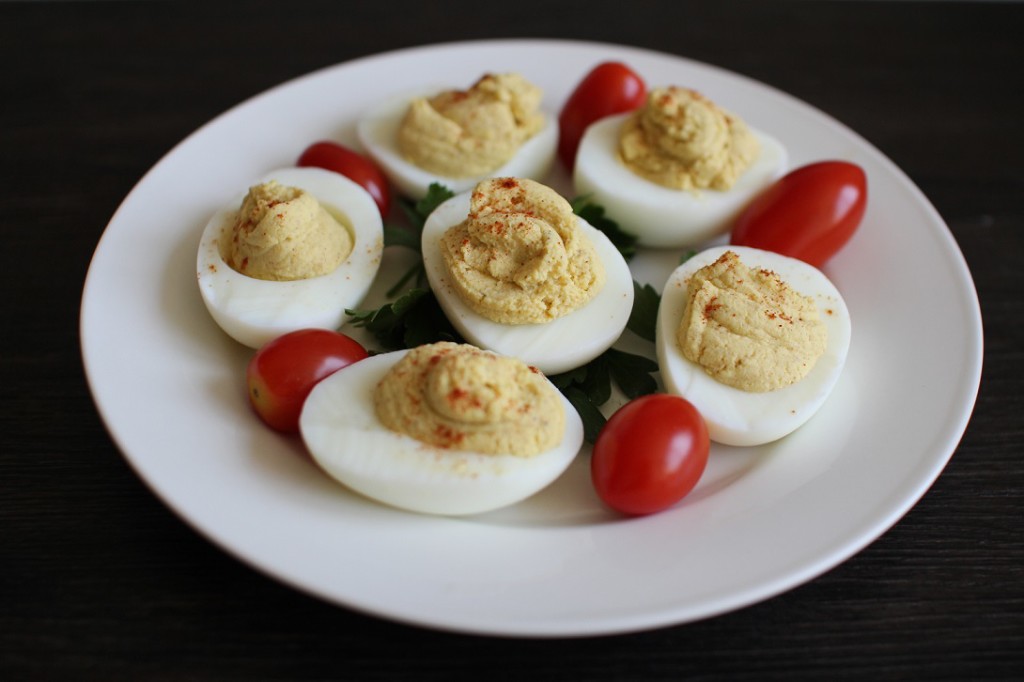 Healthy deviled eggs