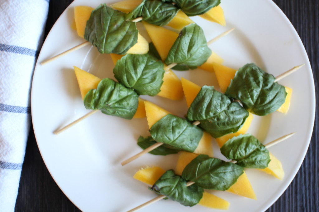 mango basil kebob