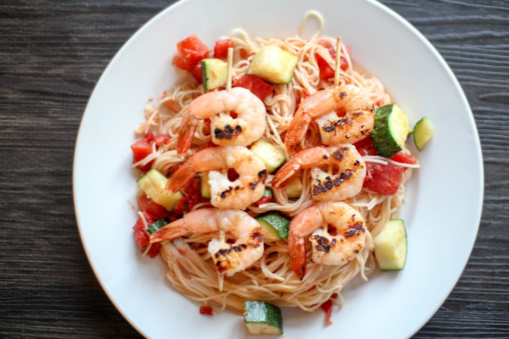 Shrimp n zucchini capellini