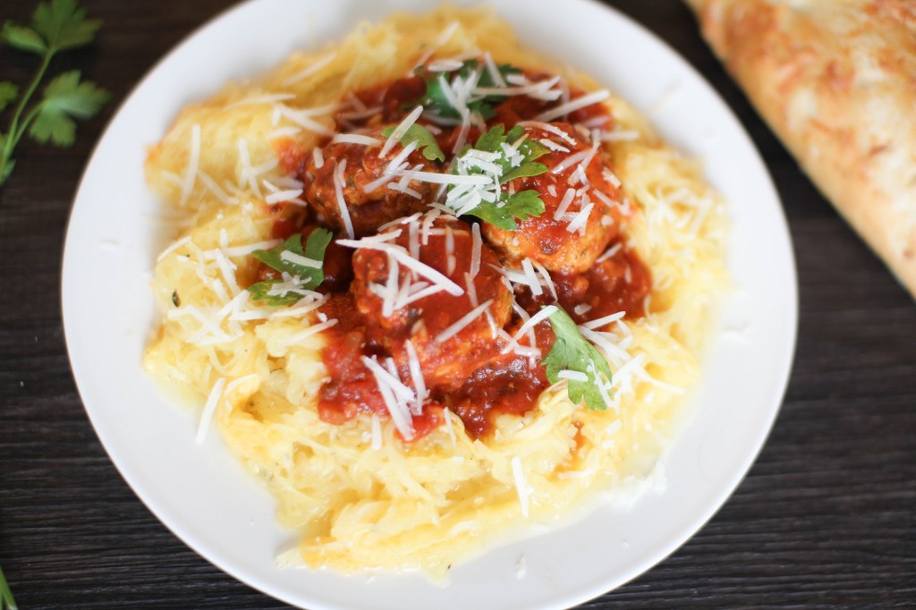 Spaghetti Squash with Meatball