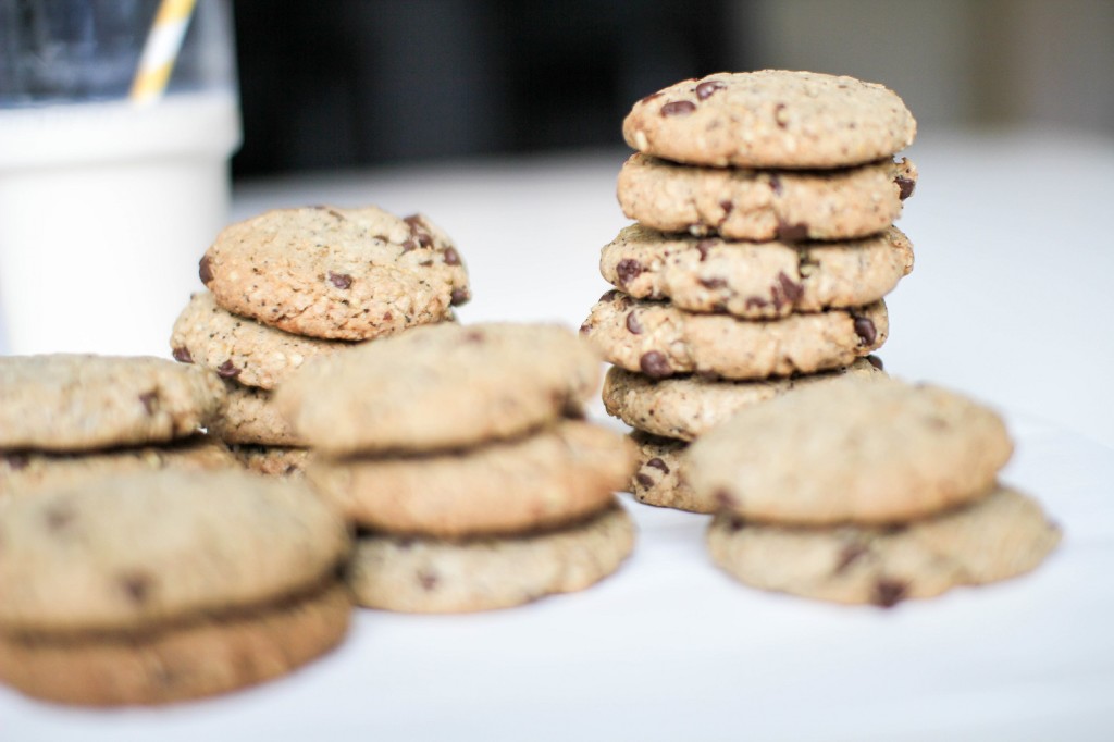 Mocha Oat cookies and milk