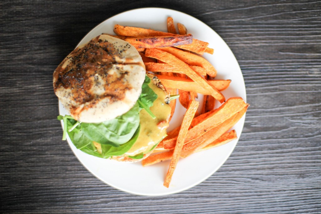 Garden Burger with fries- Recip Righter