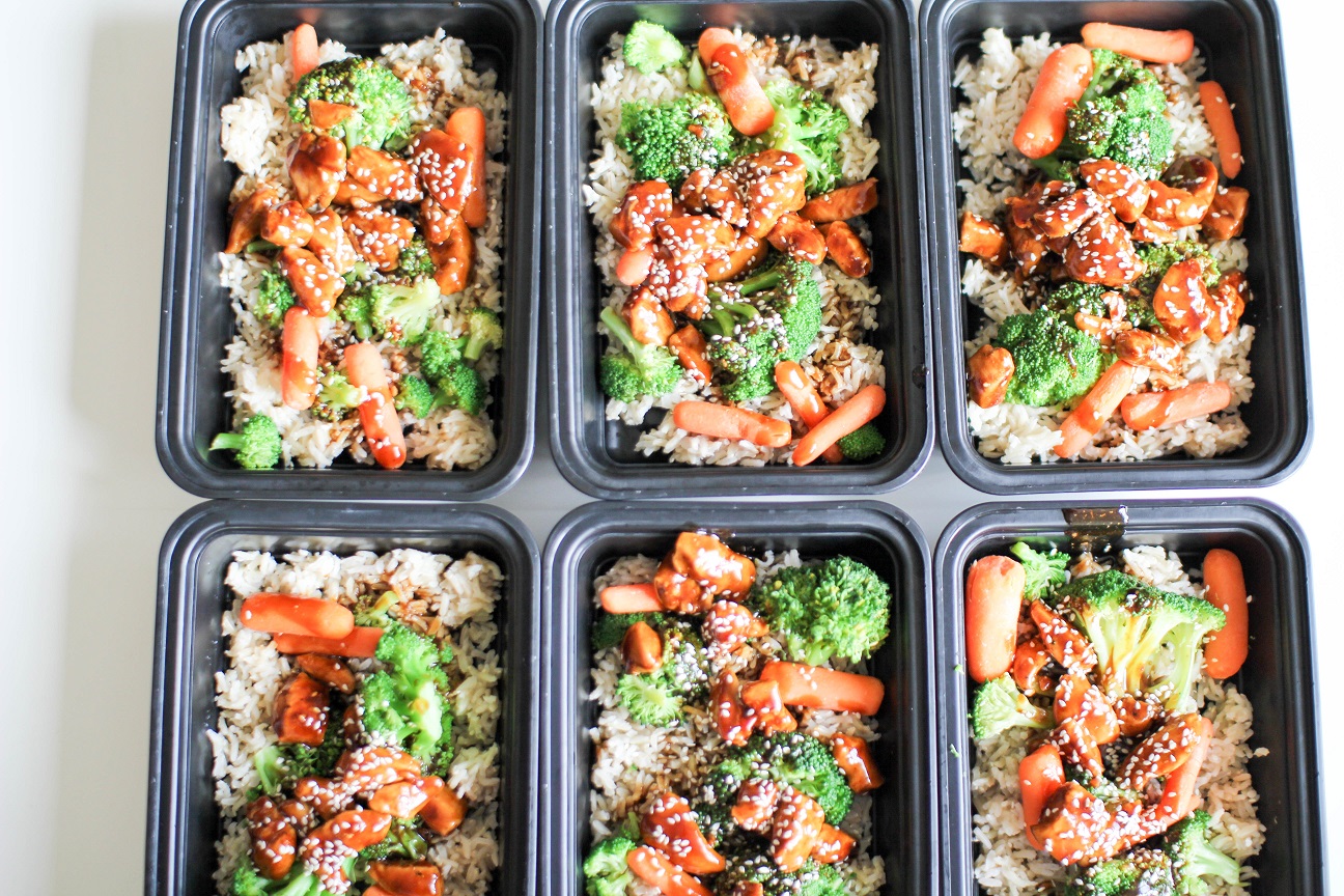 Asian style chicken, veg, and rice meal preps- Recipe Righter - Recipe