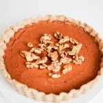 Baked Walnut Vegan Pumpkin Pie- Recipe Righter