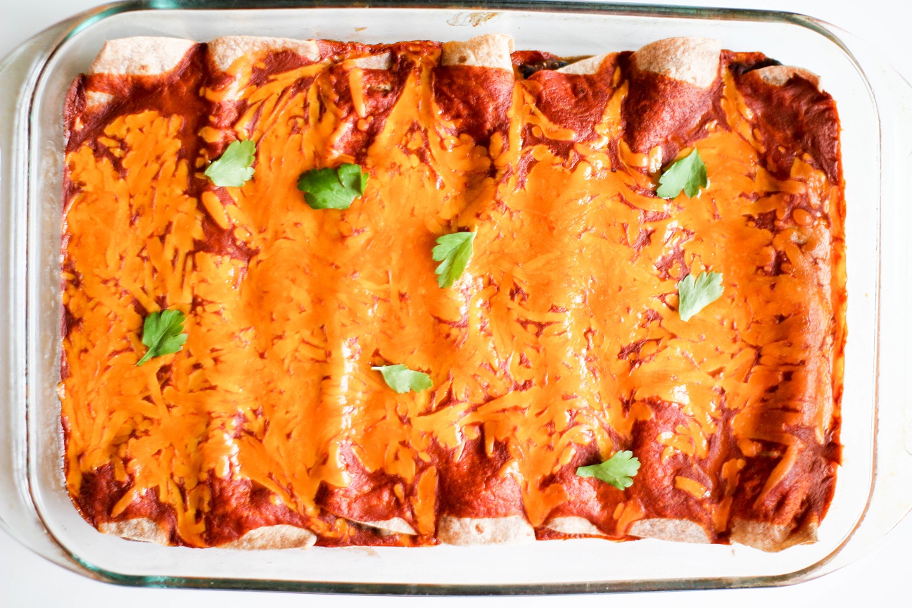 Vegetarian Black Bean Enchiladas- Recipe Righter