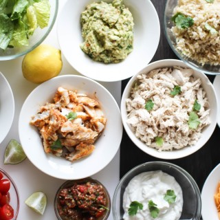 Homemade Fish and Chicken “Chipotle bowls”