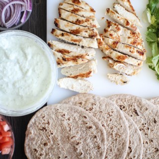 Chicken Gyros with Tzatziki Sauce