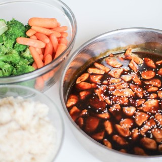 Asian Style Chicken, Veggies, and Rice Meal Preps